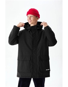 Куртка утепленная с капюшоном и накладными карманами Смена