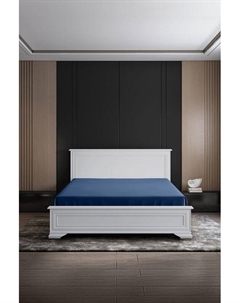 Простыня натяжная хлопковая с антибактериальным эффектом Diamond Soft silver