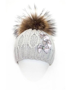 Вязаная шапка с большим помпоном Marhatter