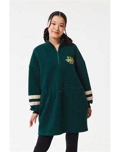 Платье хлопковое с воротником на молнии Смена