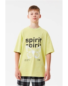 Футболка хлопковая с принтом Смена