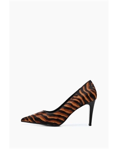 Туфли-лодочки кожаные с принтом Abricot