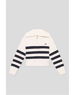 Джемпер с воротником на молнии в полоску Guess