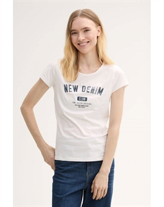 Футболка хлопковая с принтом Tom tailor