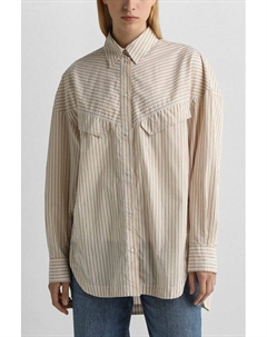 Рубашка хлопковая в полоску Boss