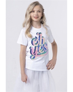 Футболка хлопковая с принтом Смена