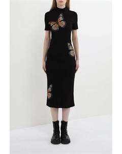 Платье трикотажное с коротким рукавом и принтом бабочки Desigual