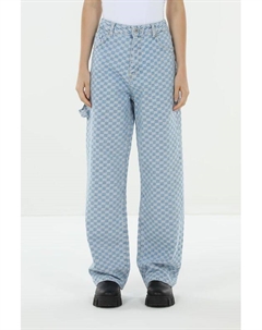 Джинсы с узором в клетку Hugo blue