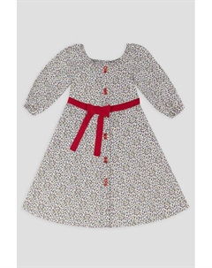 Длинное платье с красным поясом Evika kids