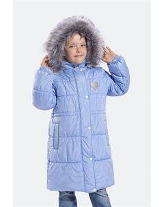 Пальто утепленное с мехом на капюшоне Kisu