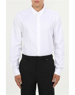 Рубашка хлопковая в клетку Calvin klein