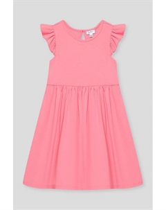 Платье хлопковое с оборками на рукавах Fagottino