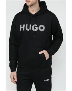 Худи хлопковое с карманом Hugo