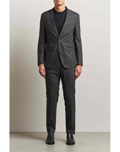 Костюм двойка из смесовой шерсти облегающего кроя Boss
