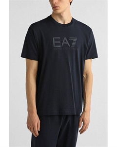 Футболка хлопковая с логотипом Ea7