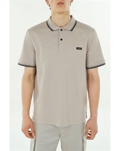 Поло хлопковое с контрастными деталями Calvin klein