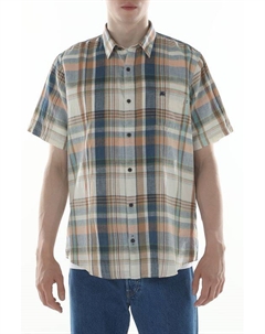 Рубашка из хлопка и льна с карманом в клетку Lerros