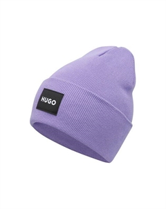 Шапка-бини хлопковая с логотипом Hugo