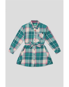 Платье-рубашка хлопковое в клетку Benetton