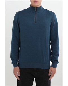 Пуловер хлопковый с воротником на молнии Bugatti