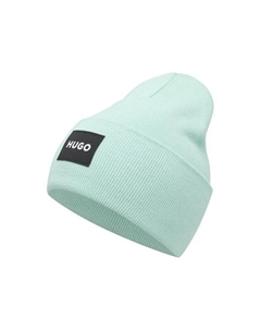 Шапка-бини хлопковая с логотипом Hugo
