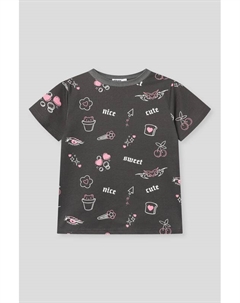 Футболка хлопковая с принтом Gioco