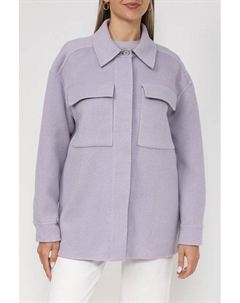 Шерстяная куртка-рубашка с накладными карманами Calvin klein