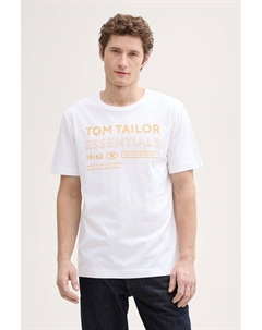 Футболка хлопковая с принтом Tom tailor