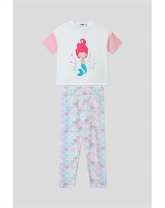 Пижама хлопковая с принтом Gioco