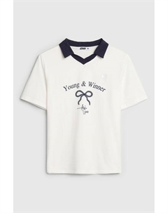 Поло хлопковое с принтом Gioco