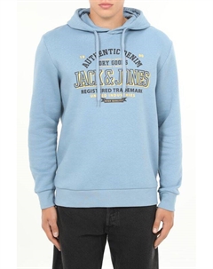 Худи хлопковое с принтом Jack & jones