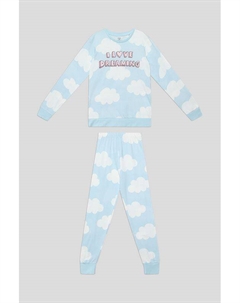 Пижама хлопковая с принтом Ovs