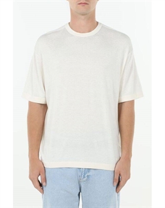 Джемпер вязаный свободного кроя с коротким рукавом Calvin klein