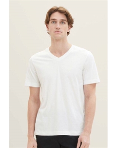 Футболка хлопковая c V-вырезом Tom tailor