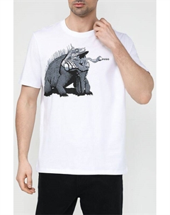 Футболка хлопковая с принтом Hugo