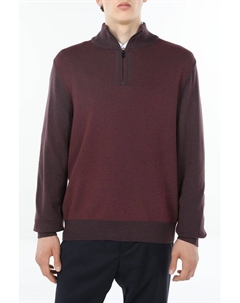 Пуловер шерстяной с воротником на молнии Boss