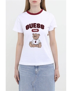 Футболка хлопковая с принтом Guess