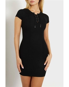 Платье трикотажное облегающее на шнуровке Guess