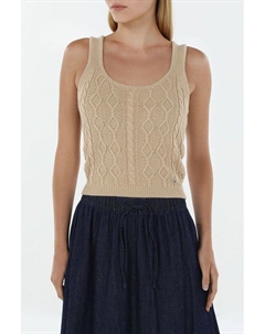 Топ вязаный с узором косичка Guess