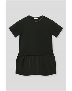 Платье комбинированное с логотипом Calvin klein jeans