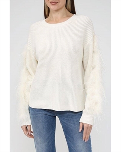 Джемпер из смесовой шерсти с перьями Twinset