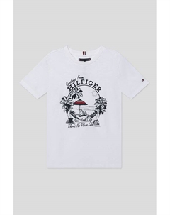 Футболка хлопковая с принтом Tommy hilfiger