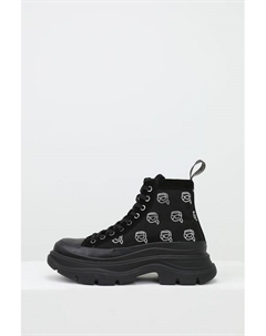 Ботинки на высокой подошве со стразами Karl lagerfeld