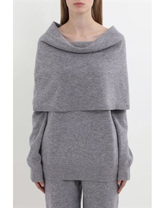 Пуловер шерстяной с открытыми плечами Sabrina scala