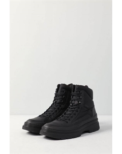 Ботинки из стеганой ткани и прорезиненной кожи Boss