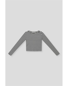 Лонгслив хлопковый в полоску Ovs