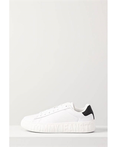 Кеды кожаные на высокой подошве с логотипом Tommy hilfiger