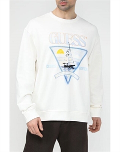 Свитшот хлопковый с принтом Guess