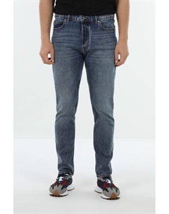 Джинсы с эффектом потертости зауженные Hugo