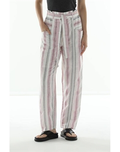 Брюки с добавлением льна в полоску Pepe jeans